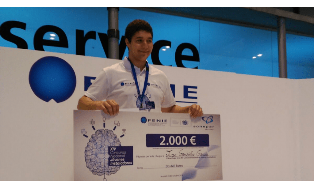 Sonepar premia con 2.000 € al ganador del Concurso Nacional de Jóvenes Instaladores